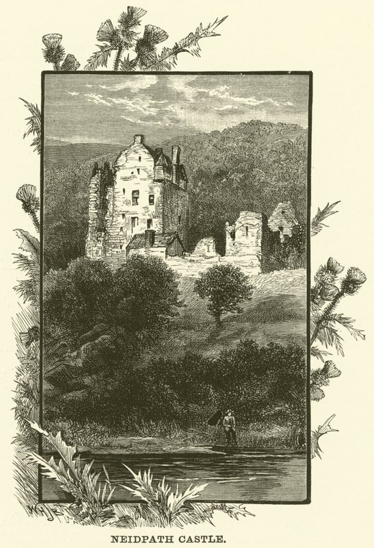 Hrad Neidpath (rytina) od English School