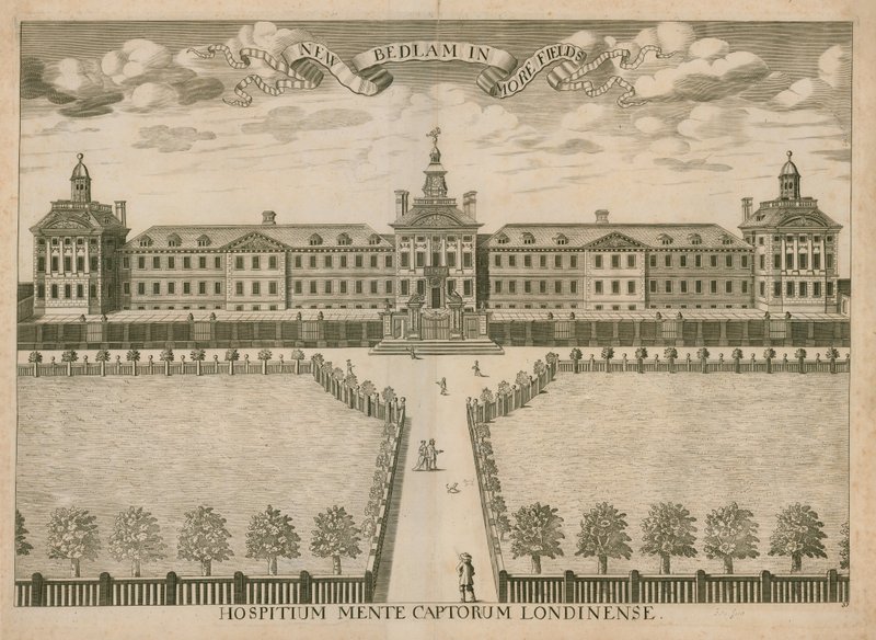 New Bedlam Hospital, Moorfields, Londýn od English School