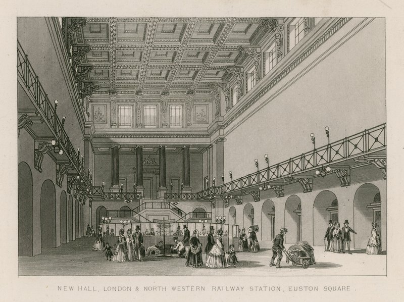 New Hall, London and North Western Railway Station, Euston Square, London od English School