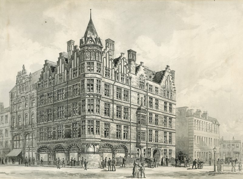 Nové prostory pro Sdružení pro podporu všeobecného blaha nevidomých, Tottenham Court Road, Londýn od English School