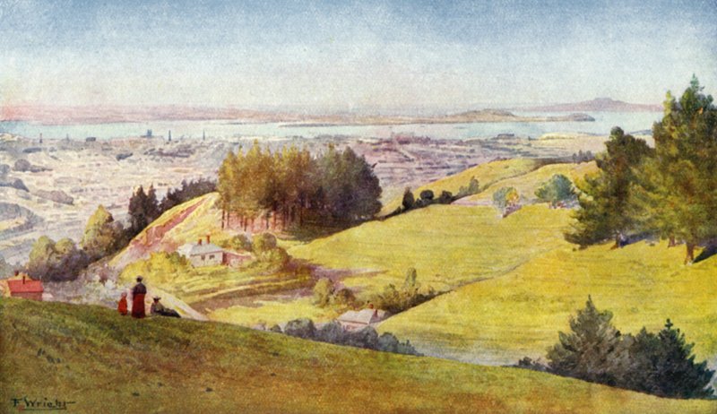 Nový Zéland: (barevná litografie) od English School
