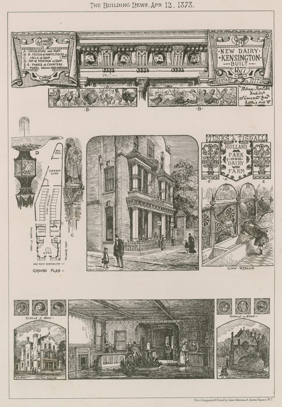 Nová mlékárna, Kensington, postavená v roce 1777 od English School