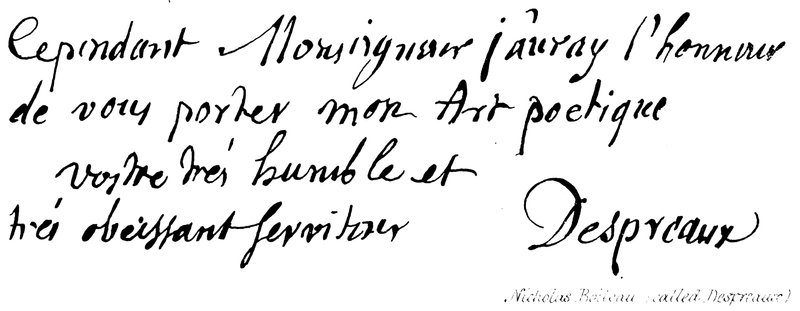 Nicholas Boileau (nazývaný Despreaux) od English School