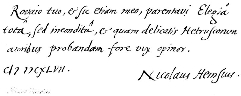 Nicolas Heinsius od English School