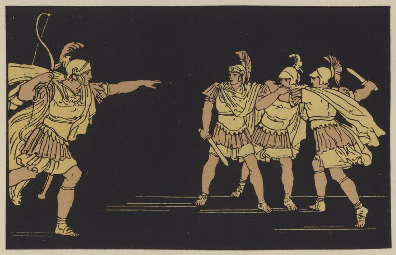 Nisus a Euryalus (barevné obrázky) od English School