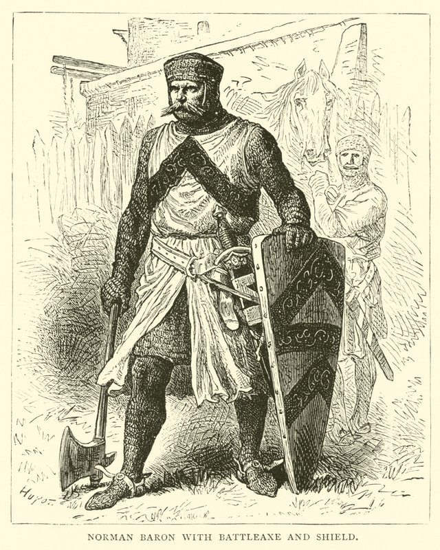 Norman Baron s bitevní sekerou a štítem od English School