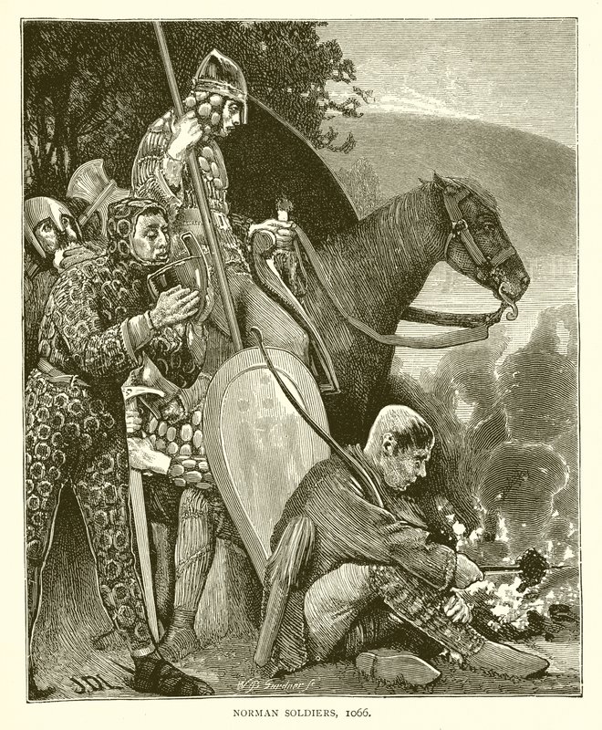 Normanští vojáci, 1066 od English School