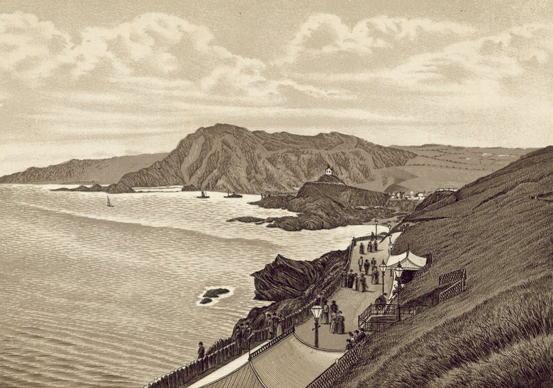 Severní Devon: Lantern Hill a Hillsboro, East Parade (litografie) od English School