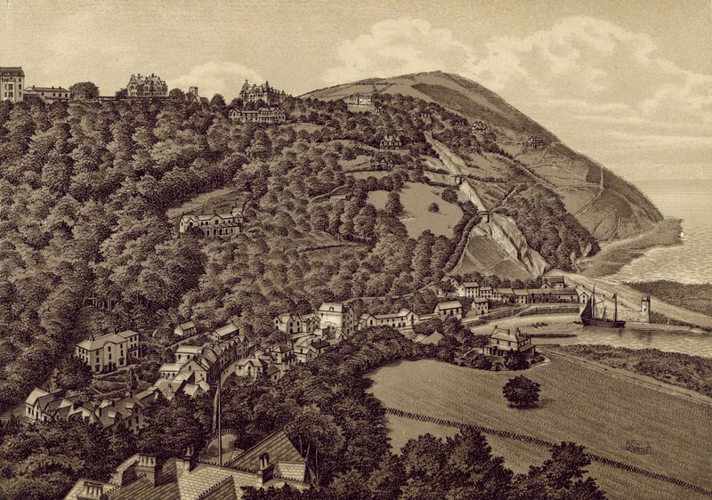 Severní Devon: Lynton a Lynmouth (litografie) od English School