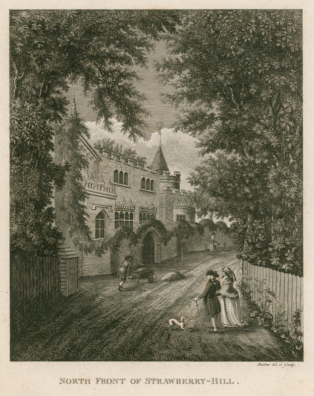 Severní fronta Strawberry Hill, Twickenham, Londýn od English School