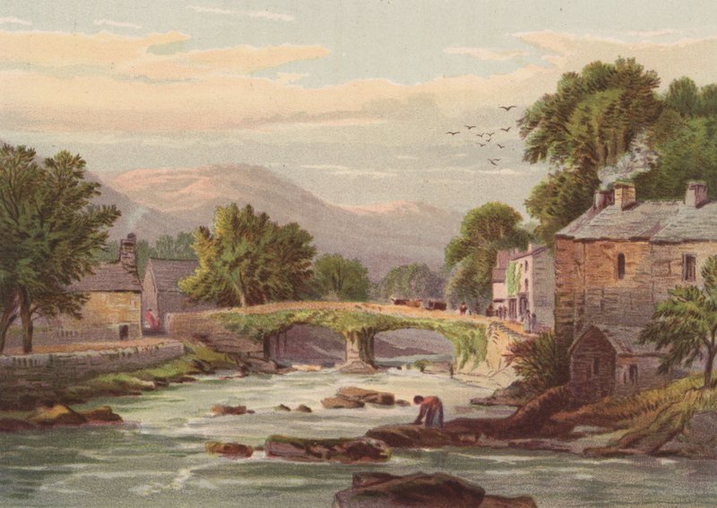 Severně od Walesu, Beddgelert (barevné lito) od English School