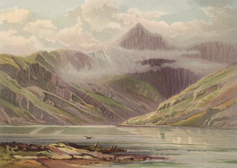 Severně od Walesu, Snowdon z Llyn Llydaw (barevné lito) od English School