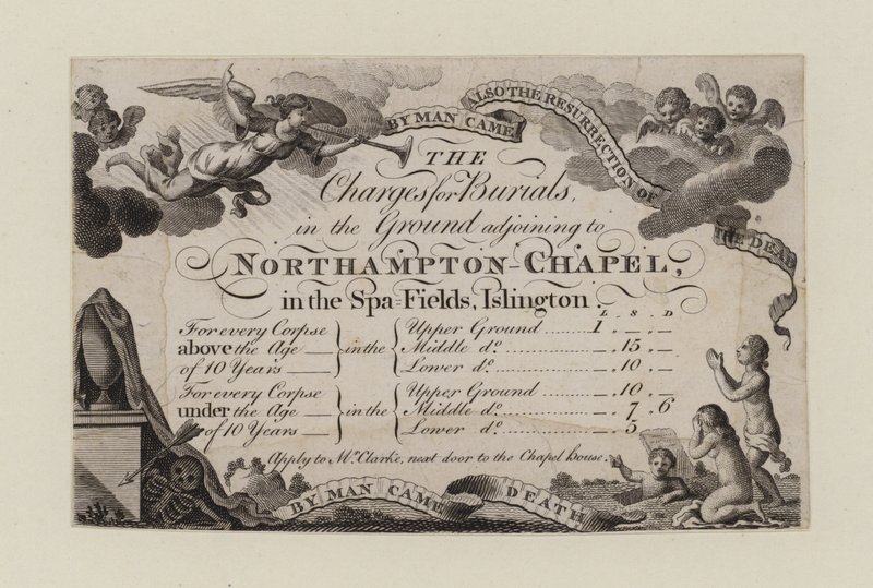 Northamptonská kaple, vizitka od English School