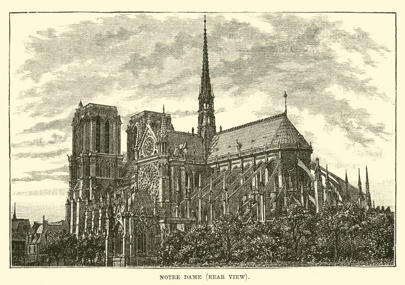 Notre Dame, pohled zezadu od English School