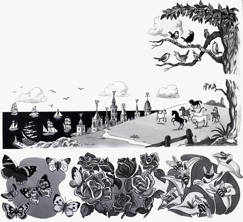 Ilustrace říkanky od English School