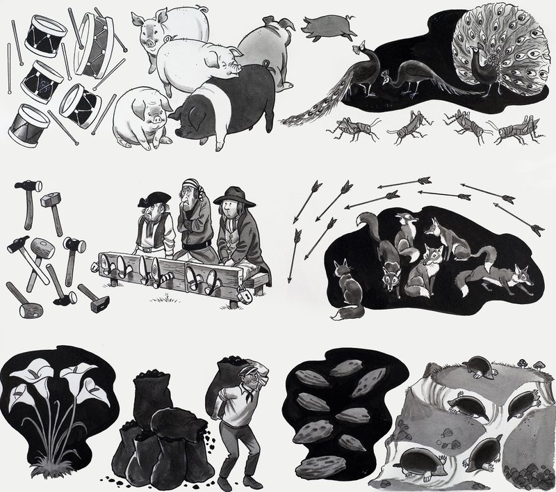 Ilustrace říkanky od English School