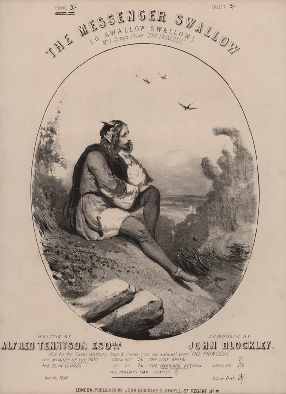 O Swallow Swallow, z Tennysonovy Princezny (barevné lito) od English School