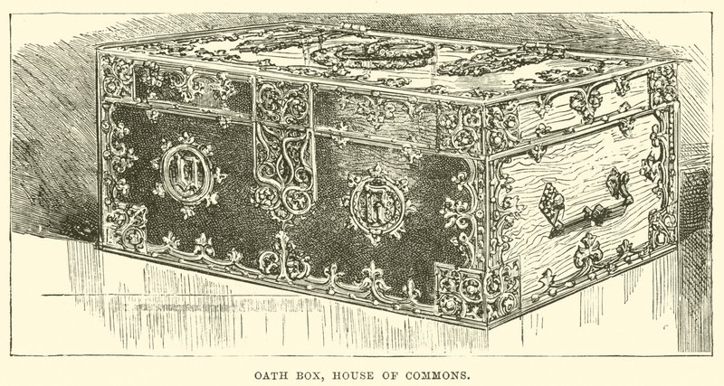 Oath Box, Dolní sněmovna (rytina) od English School