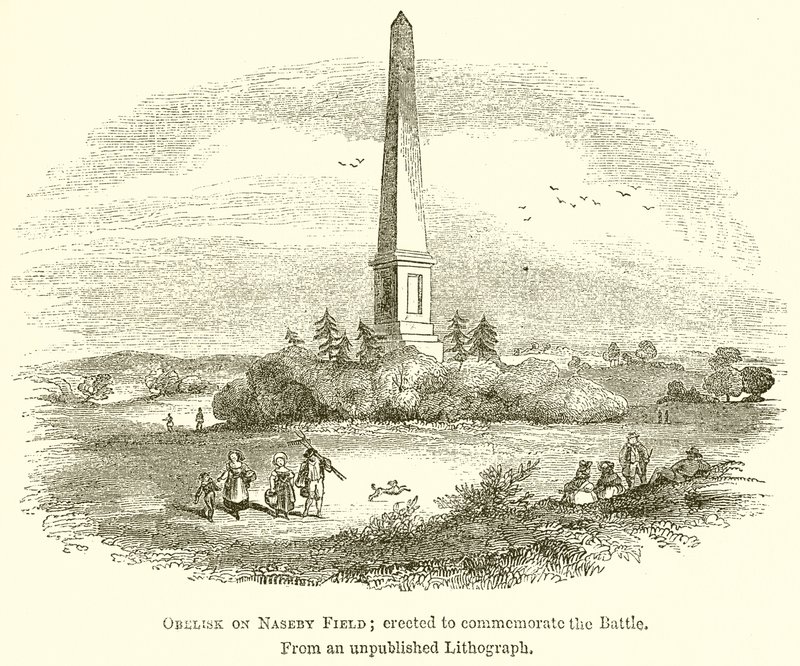Obelisk na poli Naseby; Postaven na památku bitvy od English School