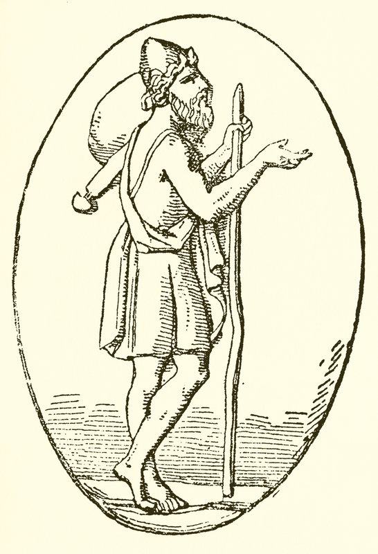 Odysseus žebrá od English School