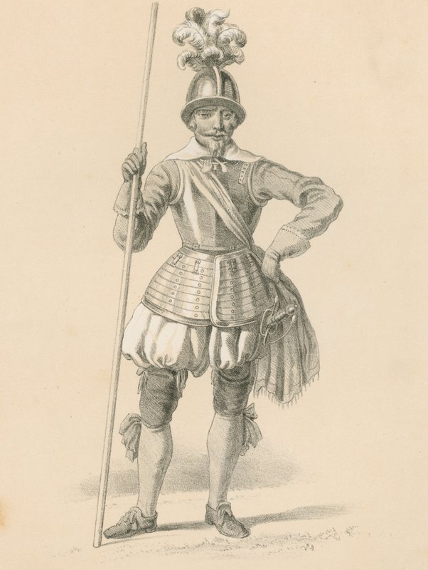 Důstojník Pikemen, 1650 od English School