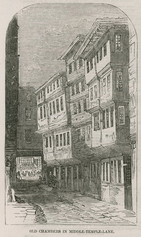 Staré komnaty v Middle Temple Lane od English School