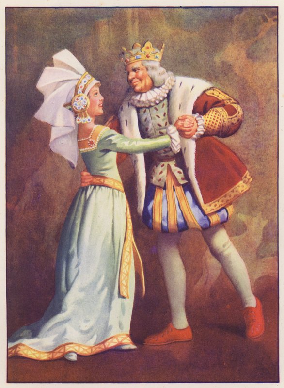 Old King Cole a Popelka (barevná litografie) od English School