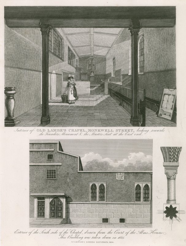 Old Lambes Chapel, Monkwell Street, Londýn od English School