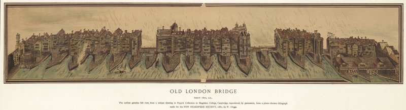 Old London Bridge asi 1600 od English School