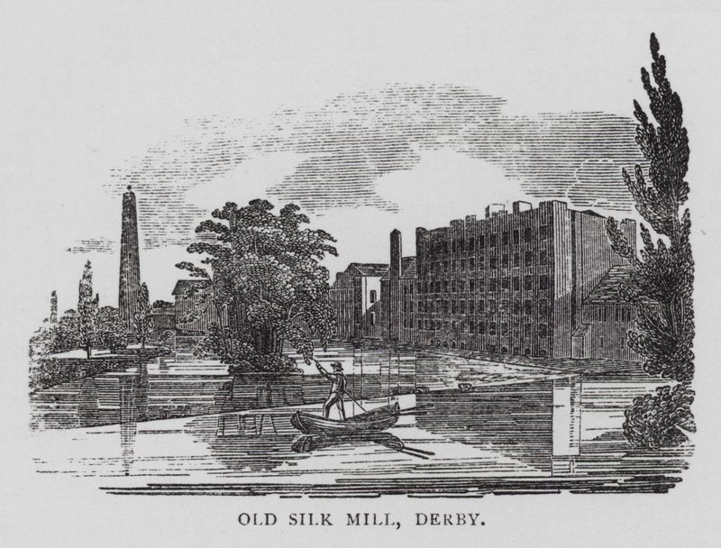 Old Silk Mill, Derby (rytina) od English School