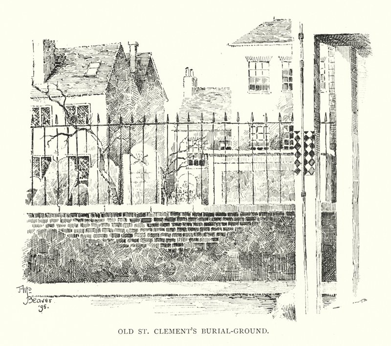 Staré pohřebiště svatého Klimenta (litho) od English School
