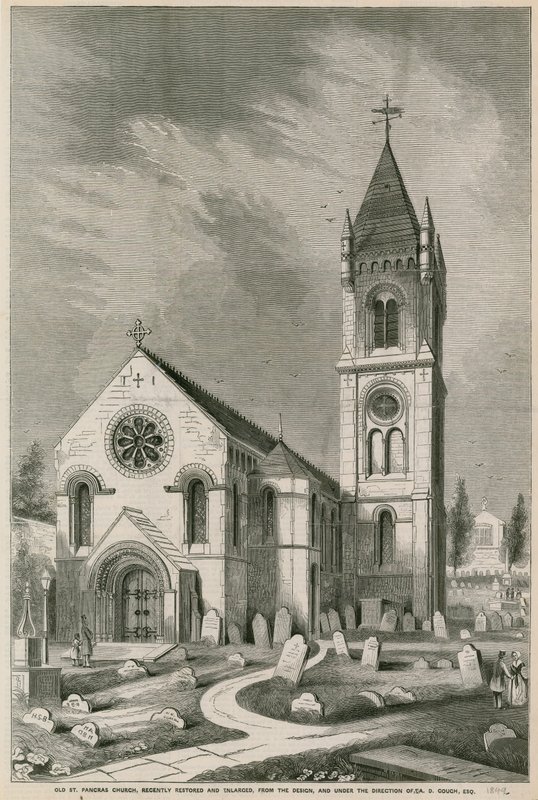 Old St Pancras Church, Londýn, nedávno obnoven a rozšířen od English School