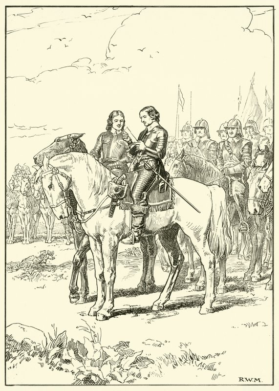 Oliver Cromwell (inkoust na papíře) od English School