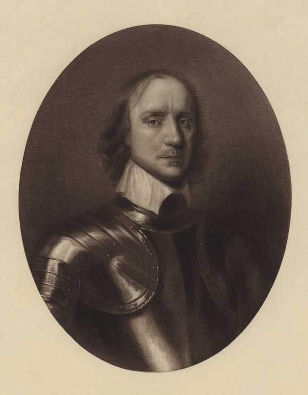 Oliver Cromwell (litografie) od English School