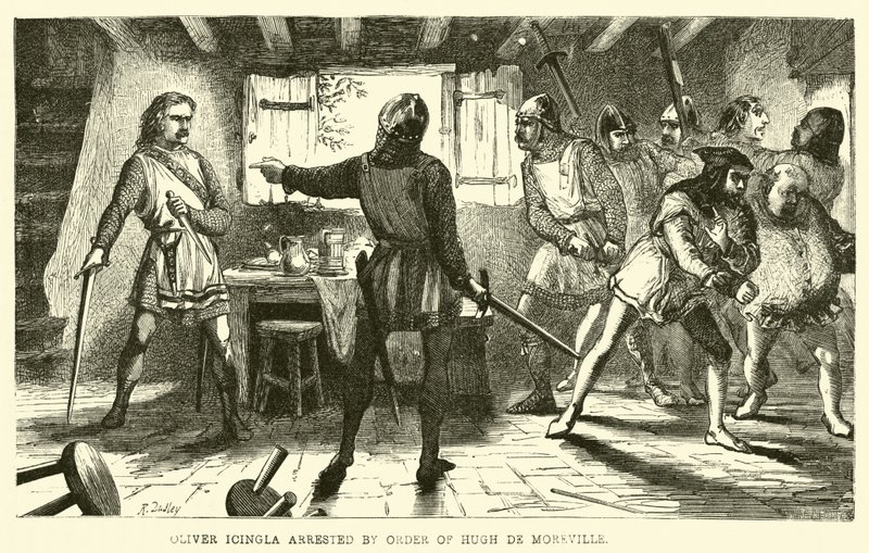 Oliver Icingla zatčen na příkaz Hugha de Morville od English School