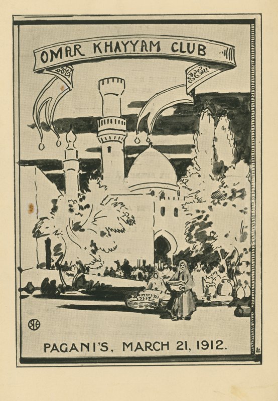 Klubová večeře Omar Khayyam, 21. března 1912, v restauraci Paganis od English School