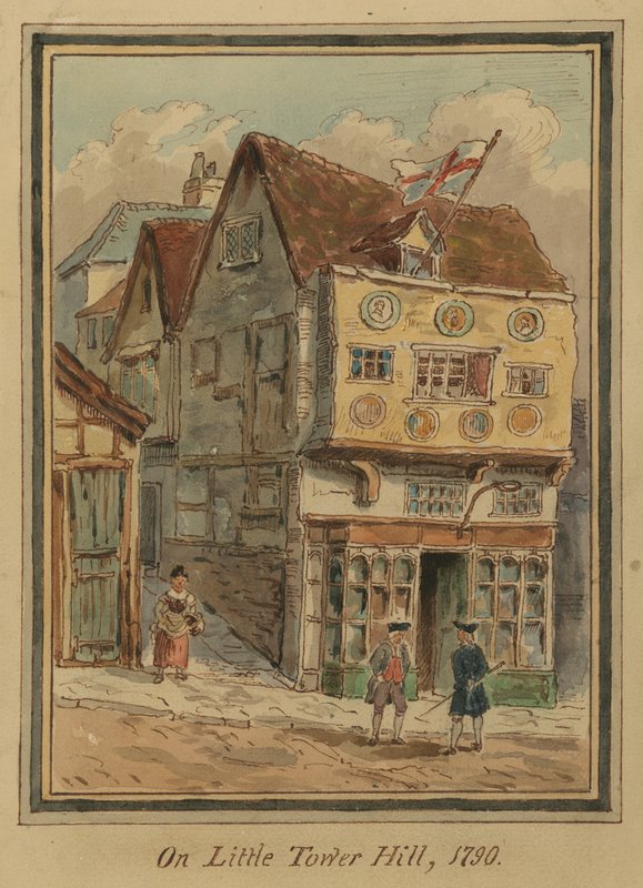 Na Little Tower Hill, Londýn, 1790 od English School