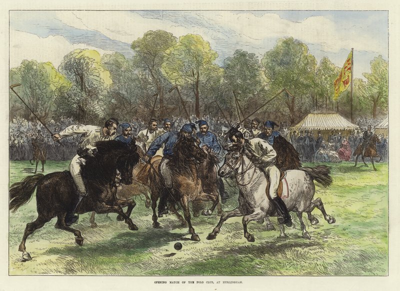 Zahajovací zápas Polo Clubu v Hurlinghamu od English School
