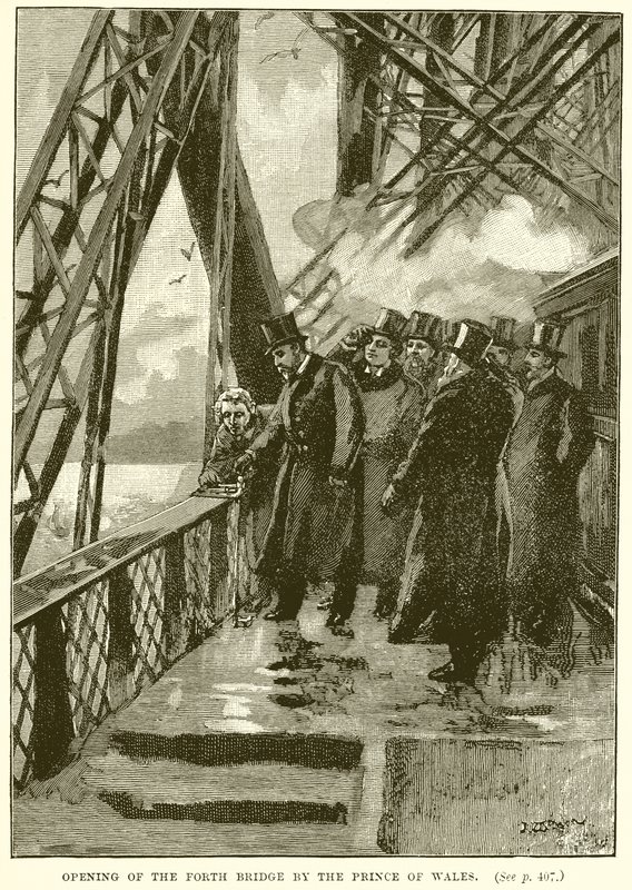 Otevření Forth Bridge princem z Walesu od English School