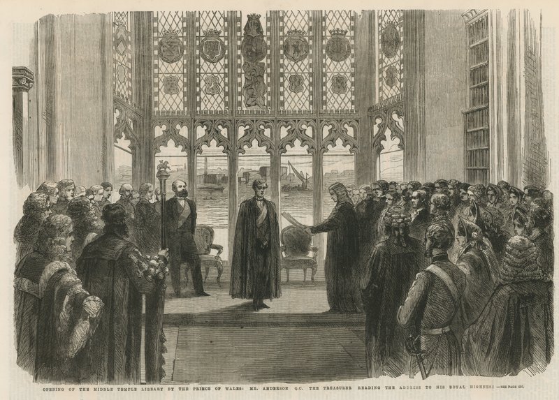 Otevření knihovny Middle Temple od English School