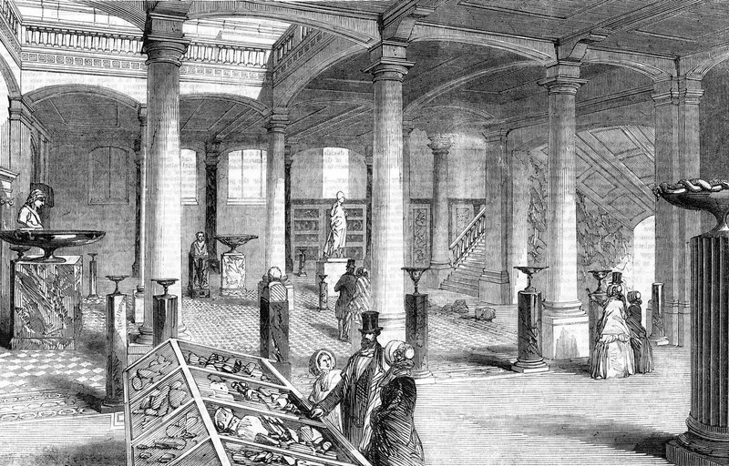 Otevření Muzea praktické geologie, Jermyn Street, Londýn - Velká síň od English School
