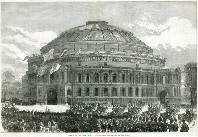 Otevření Royal Albert Hall královnou Viktorií od English School
