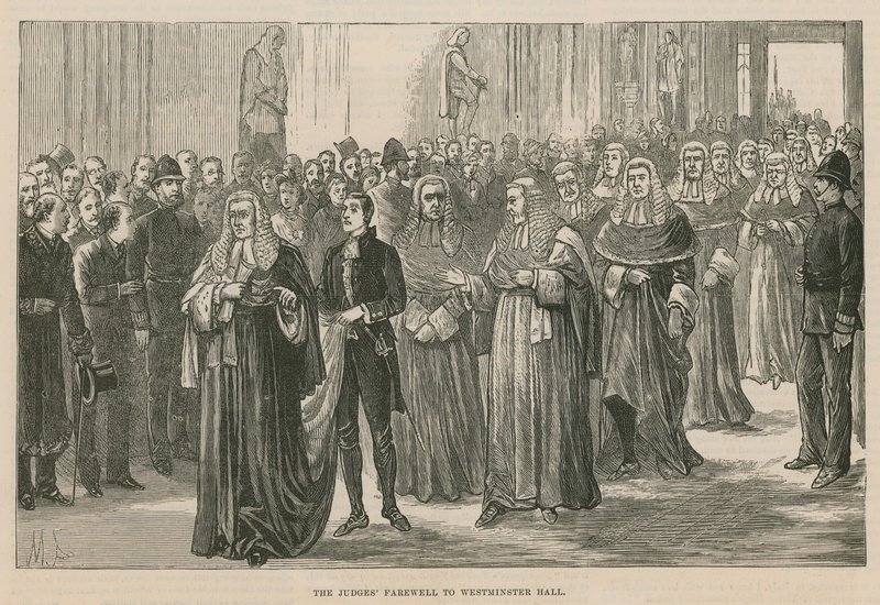 Otevření Královského soudního dvora: Soudci se loučí s Westminster Hall od English School