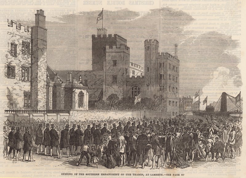 Otevření jižního nábřeží Temže v Lambeth od English School