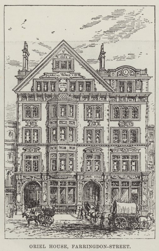 Oriel House, Farringdon-Street (rytina) od English School