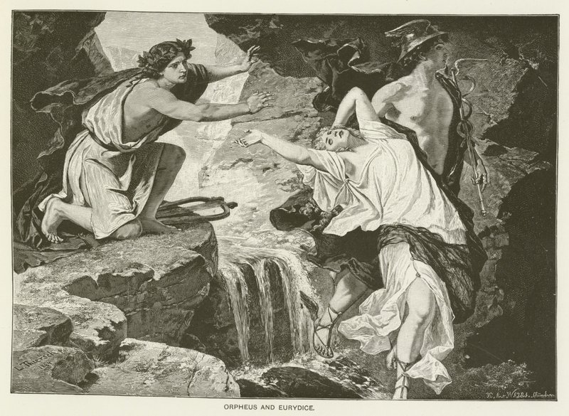 Orfeus a Eurydika (rytina) od English School