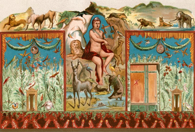 Orpheus okouzlující zvířata od English School
