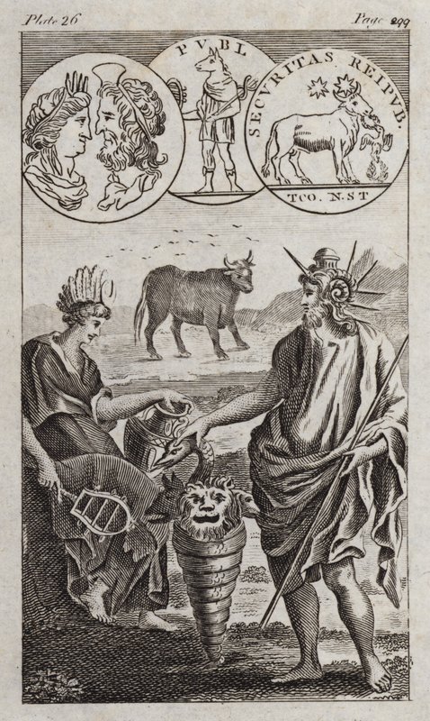 Osiris, Apis, Serapis (rytina) od English School