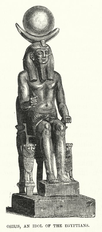 Osiris, Idol Egypťanů (rytina) od English School