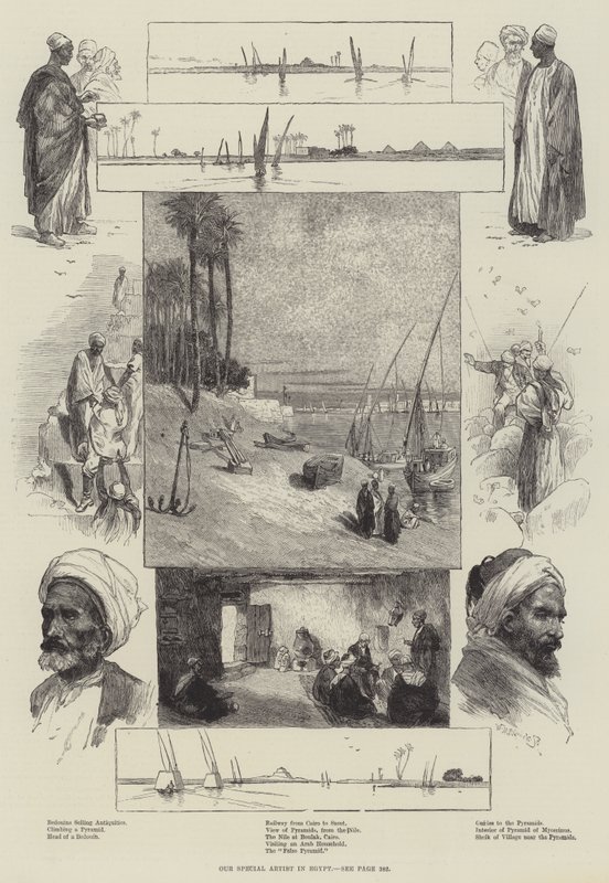 Náš zvláštní umělec v Egyptě (rytina) od English School